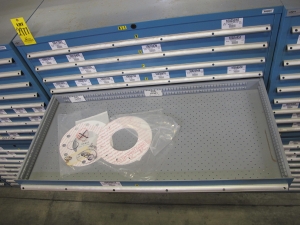 LISTA HEAVY DUTY 9-DRAWER PARTS CABINET W/ CONTENTS (W-50) LOADING & HANDLING FEE $25-